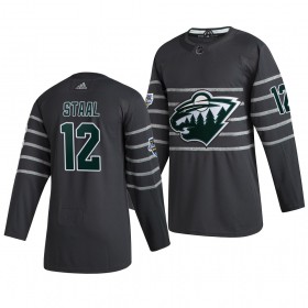Män NHL Minnesota Wild Tröjor Eric Staal 12 Grå Adidas 2020 All-Star Authentic